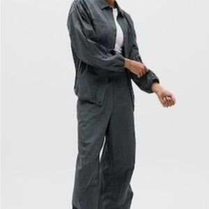 Athleta Charcoal Baggy track pants